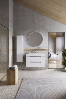 Шкаф-пенал Aqwella Cube 30см белый CUB0503W