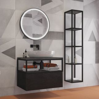 Зеркало Cezares в металлической раме с подсветкой сенсорным выключателем, подогревом CEZARES CZR-SPC-CADRO-800-LED-TCH-WARM