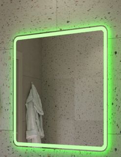 Зеркало Cezares 700x800x30мм со встроенной разноцветной подсветкой RGB и сенсорным выключателем CEZARES CZR-SPC-MC-700-800-RGB-TCH