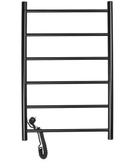 Полотенцесушитель электрический Domoterm Аврора DMT 109-6 50x71 EK L чёрный