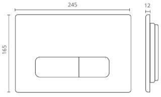 Кнопка смыва Ctesi Keen BK0202107 графит