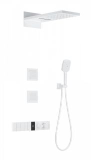 Душевой комплект Wonzon & Woghand WW-D4538-A-MW с термостатом белый матовый