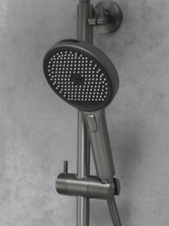 Душевая система с термостатом AltroBagno Bilancia 030428 GrMt оружейная сталь