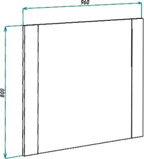 Зеркало Bellezza Лоренцо 100см дуб светлый 00000011722