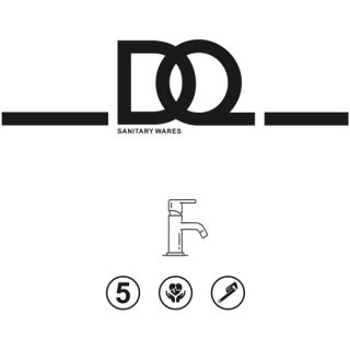 Смеситель для ванны DQ настенный 4 отверстия Bonn черный (DA1704805)