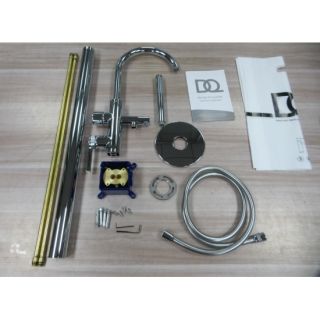 Смеситель для ванны напольный с душем DQ Bonn хром (DA1706001)