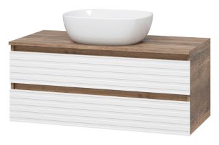 Подвесная тумба под раковину Brevita Dakota DAK-09100-19/01-2Я 100см дуб Галифакс олово/белый