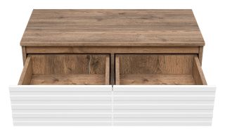 Консоль подвесная под раковину Brevita Dakota DAK-009080-19-012Я 80см дуб Галифакс олово/белый