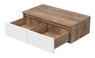 Консоль подвесная под раковину Brevita Dakota DAK-009080-19-012Я 80см дуб Галифакс олово/белый