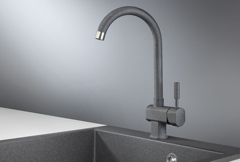 Смеситель для кухни Granula Standart 31-ST, ГРАФИТ