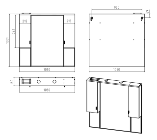 Зеркальный шкаф с подсветкой Misty Дива 105см белый