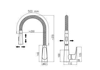 Смеситель для кухни Rav Slezak Amur AM719.5/11B белый хром