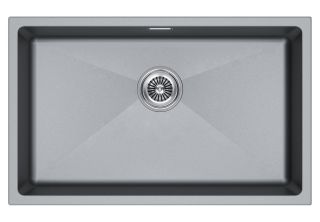 Мойка кухонная Paulmark Lumi LU74-GRM серый металлик