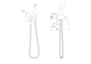 Гигиенический душ со смесителем Wonzon & Woghand Steam WW-88829008-BG брашированное золото