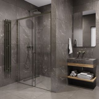 Душевая дверь в нишу Timo T51R 150 см правая никель