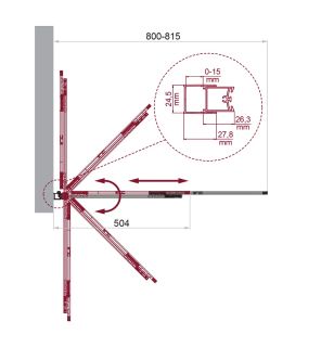 Душевая шторка на ванну BelBagno LUCE-VF-11-80/145-C-NERO черный