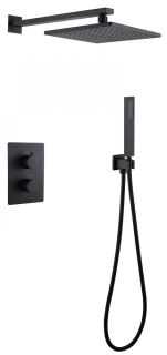 Душевая система ABBER Weiss Insel с термостатом чёрный матовый AF8051B