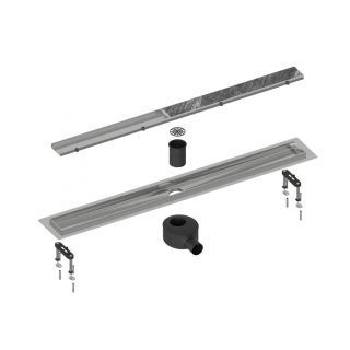 Душевой лоток Timo Drain System DS230209/00 90см с двусторонней панелью plate под плитку хром