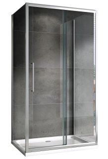 Душевой уголок ABBER Schwarzer Diamant AG30110H-S50-S50 110x50см хром