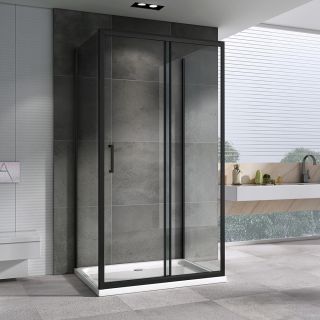 Душевой уголок ABBER Schwarzer Diamant AG30140B-S60B-S60B 140x60см чёрный