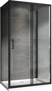 Душевой уголок ABBER Schwarzer Diamant AG30140B-S75B-S75B 140x75см чёрный