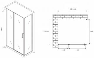 Душевой уголок ABBER Sonnenstrand AG04120MS-S75M 120x75см хром