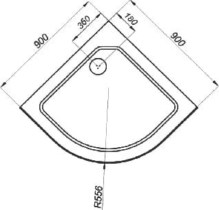 Поддон для душа Triton ПД2 Гидрус Щ0000005624 90х90