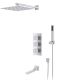Душевая система DQ Bayern.Liszt DA2515608A04 с термостатом белый матовый