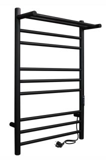 Полотенцесушитель электрический Indigo Line Trinity LСLTE80-50PBRRt с полкой 80x50 см чёрный муар