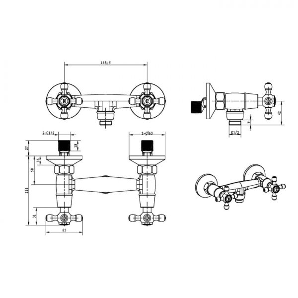 Смеситель для душа Boheme Satine хром 274-ST