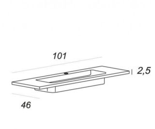 Керамическая раковина Cezares 101x46 50200