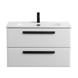 База под раковину Cezares подвесная с двумя выкатными ящиками, Bianco Lucido, 800x457x500, ECO-CER-N-800-2C-SO-BL