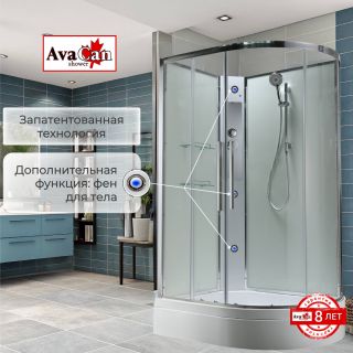 Душевая кабина EM3812LNT без крыши прозрачная