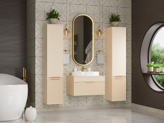 Универсальный шкаф - пенал Brevita Enfida ENF-05035-030L левый 35см бежевый