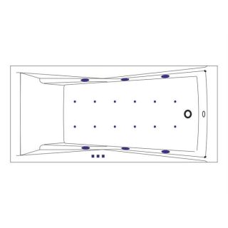 Гидромассажная ванна WHITECROSS Palace 0104.170075.100.RELAX.GL 170x75 см Relax золото