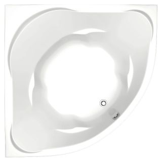 Акриловая ванна Bas Ривьера 161 см с каркасом, пристенная, четверть круга