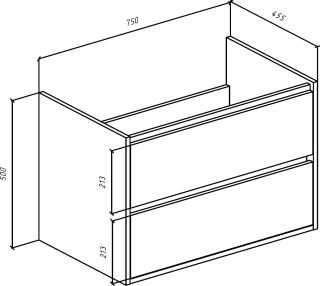 Тумба под раковину Bellezza Лоренцо 80см дуб светлый 00000011729