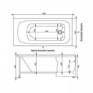 Панель фронтальная Aquanet Roma 150