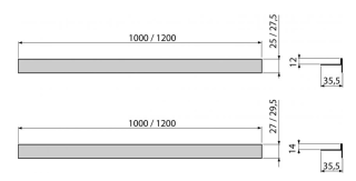 Рейка AlcaPlast для пола с уклоном двухсторонняя универсальная 1м APZ905M/1000