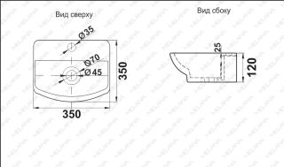 Подвесная раковина Melana 78014D-805 60см белый