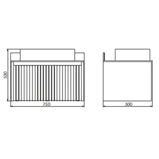Тумба с раковиной Comforty Марсель 00-00013396 75 см Белая матовая