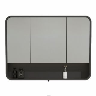 Зеркальный шкаф с подсветкой Black&White Universe 930MC1000 100 см серый