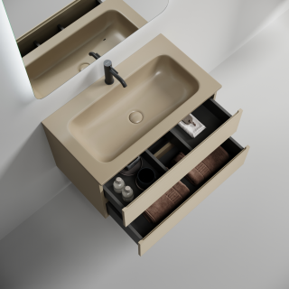 Тумба подвесная под раковину Sancos Folk FL80CP 80 см капучино