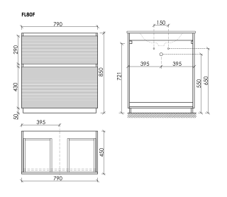 Тумба напольная под раковину Sancos Folk Floor FL80FW 80 см Bianco
