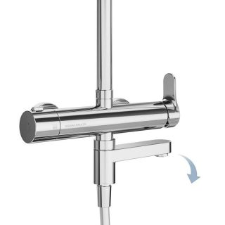 Душевая стойка Kerama Marazzi Fonte FO.202.KM.CR на три потока с поворотным изливом и механическим смесителем хром