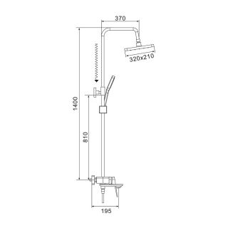 Душевая стойка Shevanik S4226 хром
