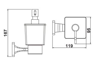 Дозатор жидкого мыла Rose RG1544H чёрный
