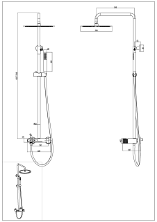Душевая стойка Boheme Stick Touch 128-BRB.2 брашированная бронза
