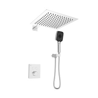 Душевой комплект Black&White Gravity 9101CGH с термостатом хром