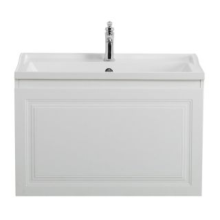 База под раковину Cezares подвесная с одним внешним и одним внутренним выкатными ящиками, Bianco Lucido, 796x443x500, GIUBILEO-N-80-1C-SO-BL